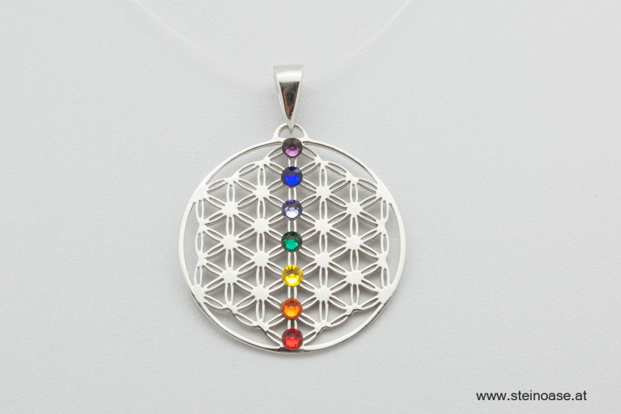 Chakra & Lebensblume Silber